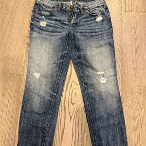 LOFT Boyfriend Straight Leg Jeans Vintage Distressed‎